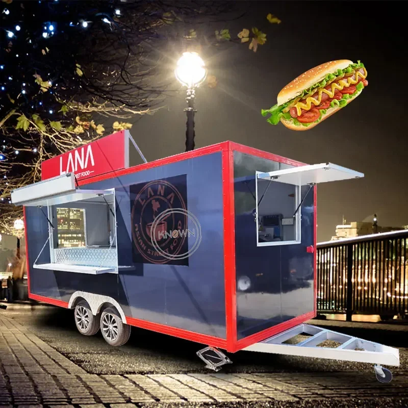 Gran oferta, gran oferta, gran oferta, remolque de comida de concesión extraíble a la venta, carros móviles para camiones de comida, carrito expendedor de perritos calientes de acero inoxidable