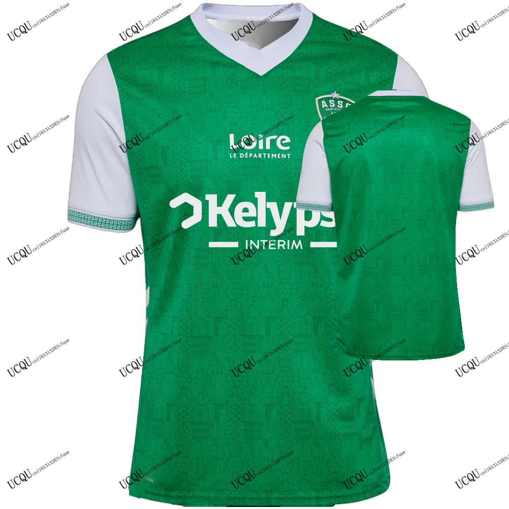 

2025-26 Новые поступления для дома Saint-Étienne Away Повседневная спортивная футболка Футбольный трикотаж во французском стиле Третий комплект для взрослых и детей Топ унисекс