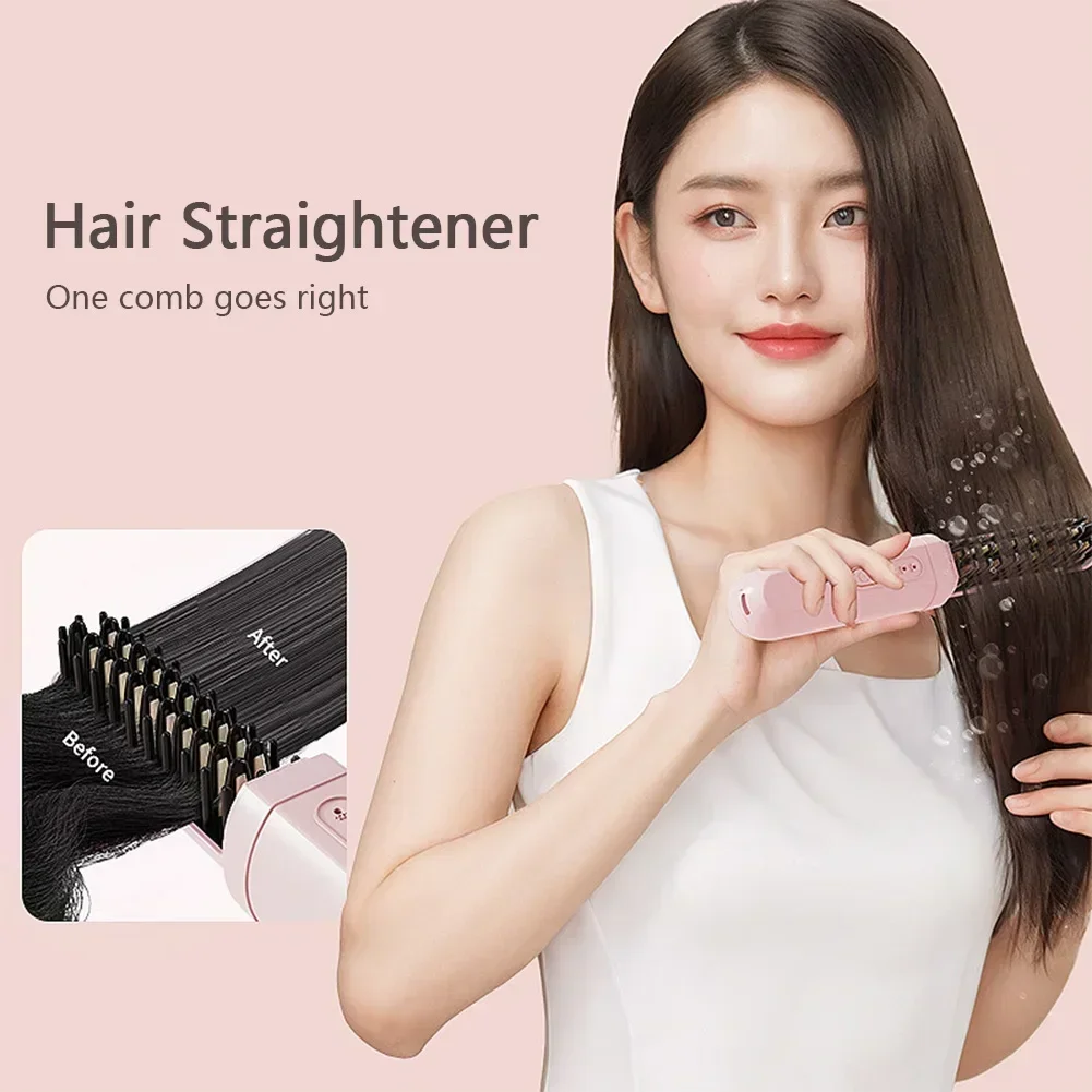 hair straightener hot tools curling brush iron Hair Straightener Hot Brush Curling Iron Aoibox Multi-Speed