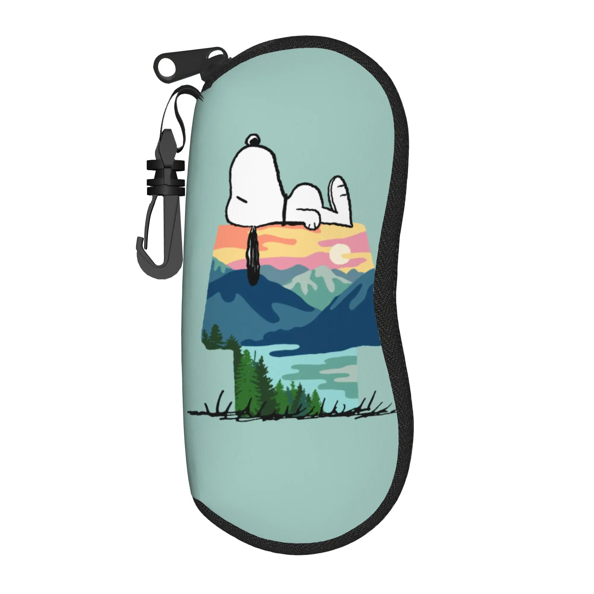 

Чехол для очков Snoopys Dog House Go Wild, защитный чехол на молнии для мужчин и женщин, защитный чехол для солнцезащитных очков для кемпинга и походов, коробка для очков