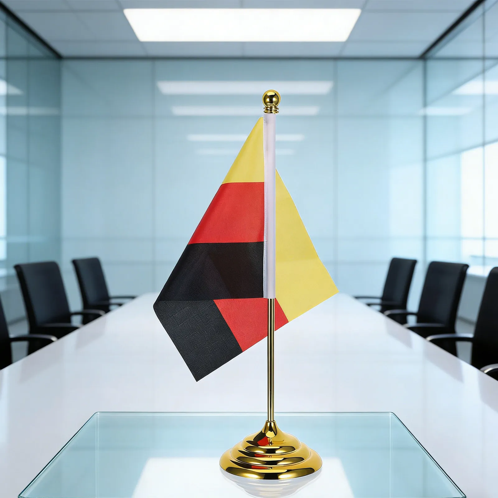 Germany Flag Mini Conference Table Banner Holder Iron Base Desk Flags Stand Office Meeting Display International Business