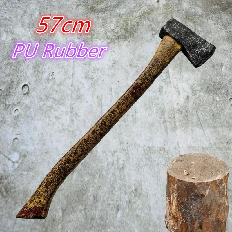 코스프레 1:1 도구용 도끼, 벌목꾼 도끼, 토마호크, 무대 공연 소품, 할로윈 안전 PU 고무 장난감 칼