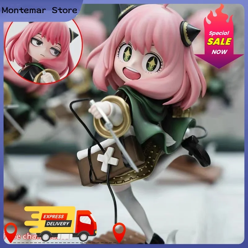 

Spy Family Anya Anime Figure Face Swap Cosplay Levi Ackerman Attack On Titan Figurine Model Desk Decor Collection Toy Gifts