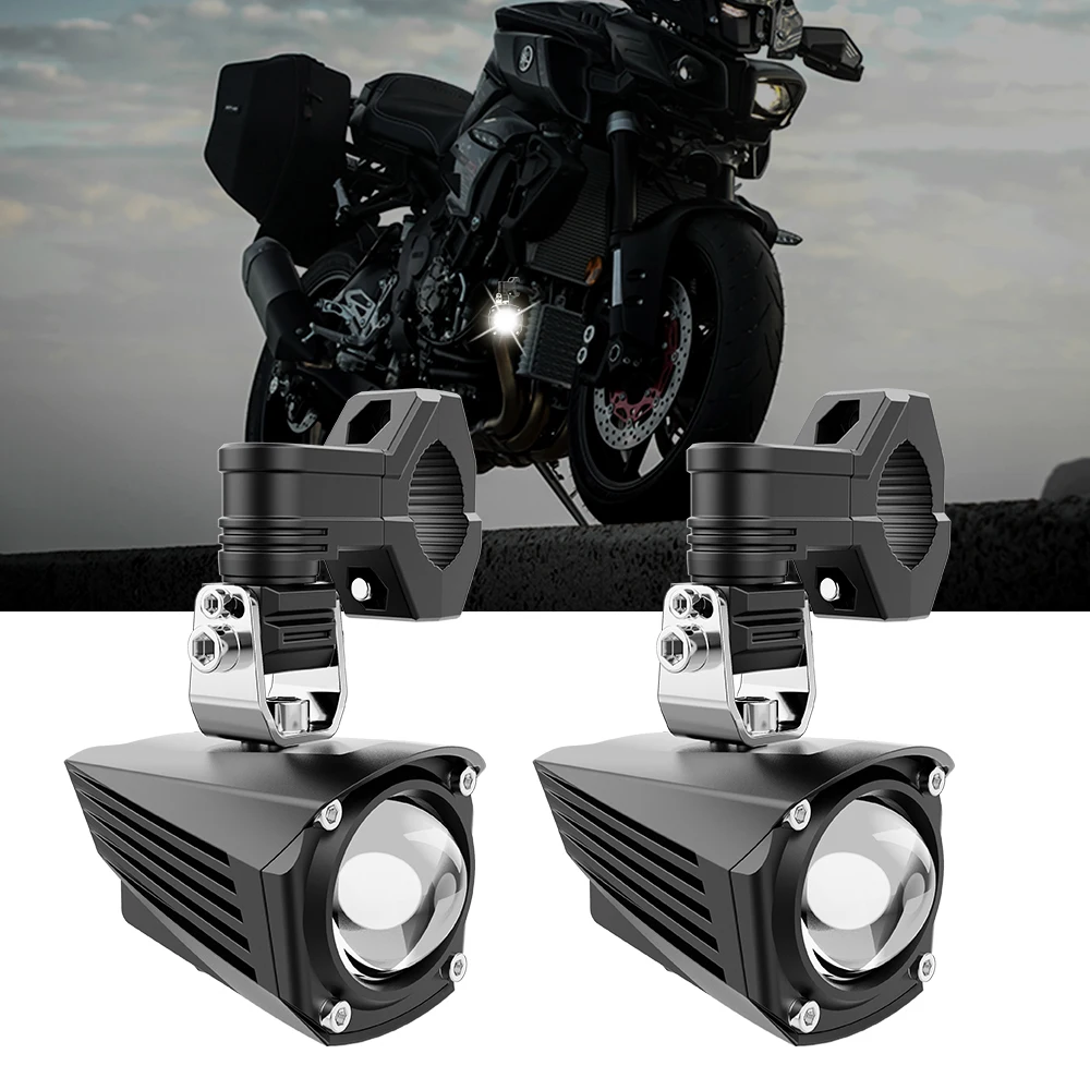 Factory Mini Led Working Driving Headlight Drive Lamp Fog Light H4 H6 T19 High Low Beam for BMW F800 R1200 Motorcycle