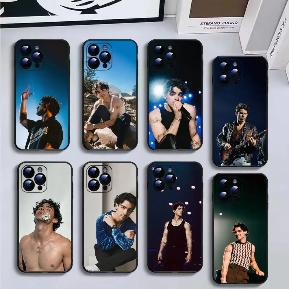 

Singer J-Joe Jonas Phone Case For iPhone16,15,14,13,12,11 Plus,Pro Max,XS,X,XR,SE,Mini,8,7,Soft Black Cover