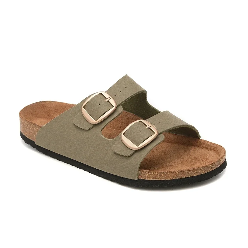 Sandales Birkenstock Arizona pour femme, plates, décontractées, en cuir, avec boucle, pour l'extérieur, la plage, en liège, tongs pour homme