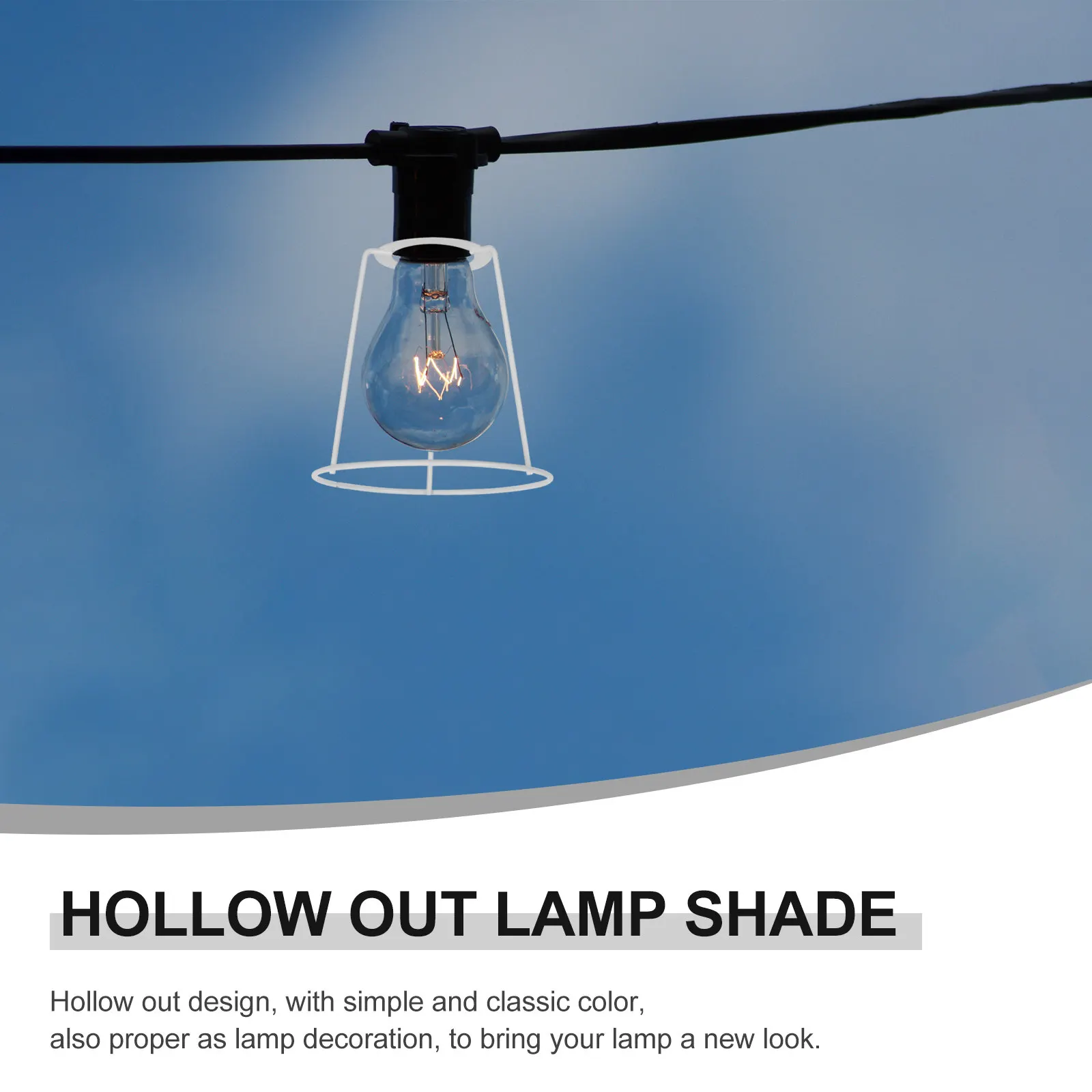 

Wire Lamp Shade Rings Set Heavy Duty Metal Frame for E27 Socket DIY Lampshade Holder Light Cage for Home Office Use