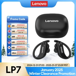 Lenovo Original LP7 TWS Kopfhörer Drahtlose Ohrhörer Bluetooth-Kopfhörer Earpods Wasserdichtes Headset Reduzieren Sie Lärm Musik mit Mikrofon