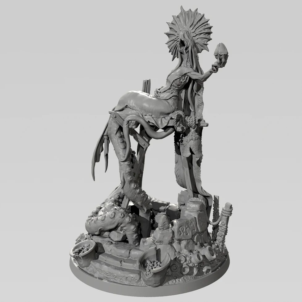 Altezza complessiva 70mm 90mm Modello in resina kit di figure di bellezza incolore e stampa 3D autoassemblata TD-7587/3D