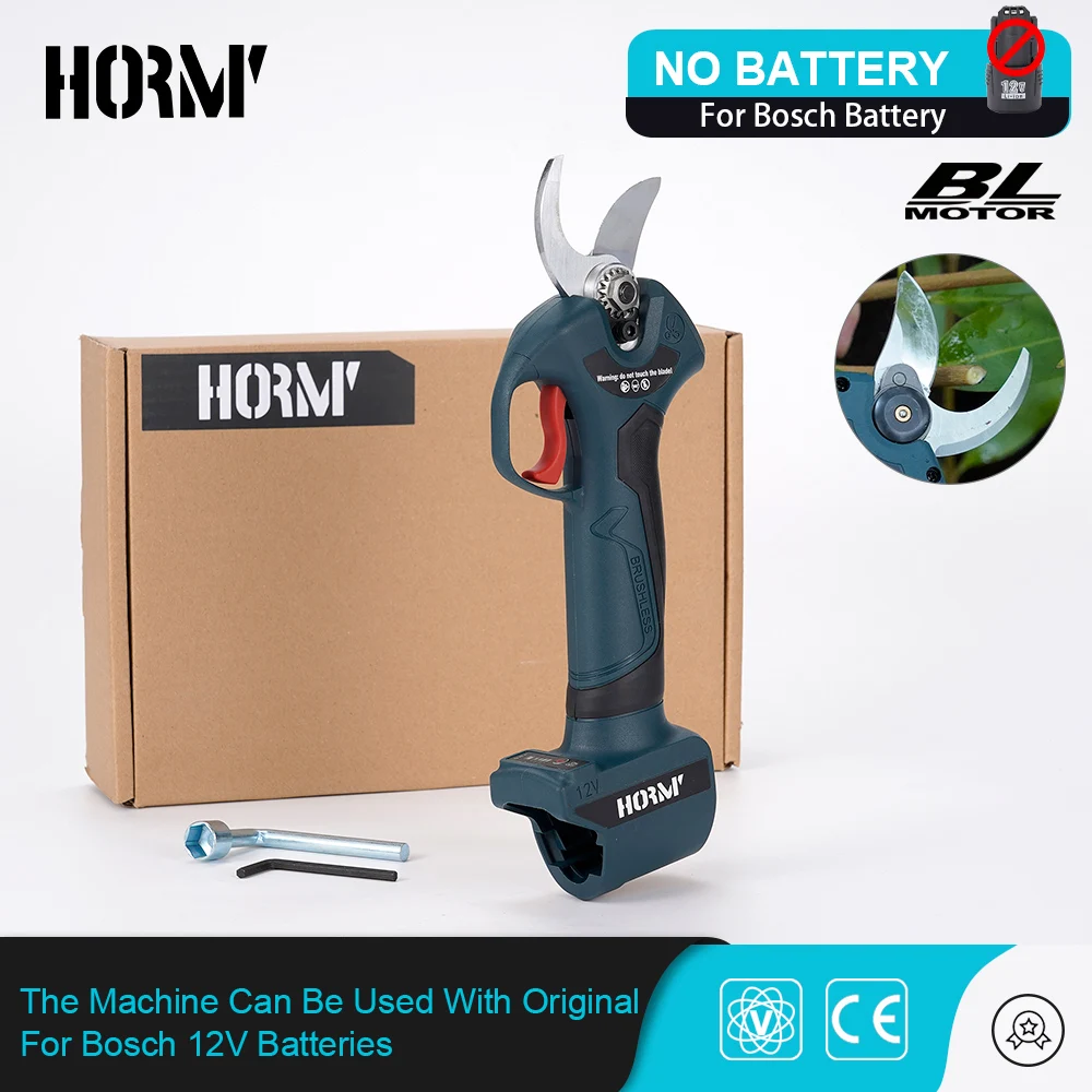 Brushless Electric Pruner Shear Scissor High Speed Tree Bonsai Pruning Branches Cutter No Battery Garden Tool For Bosch Battery