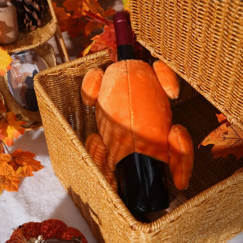 Thanksgiving Wine Bottle Cover Turkey Wine Bottle Cover Thanksgiving Decor Insulated Cooler for Fall Festival Home Decoration