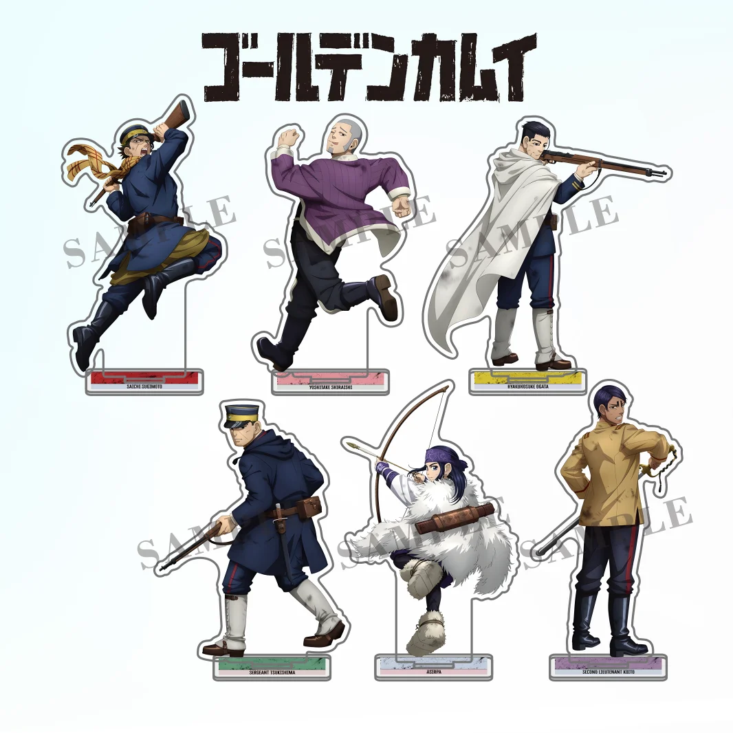 Golden Kamuy Battle Back Series 14~15CM Acrylic Stand Keychain Anime Collectible Standee Desk Decor Gift for Anime Fans Gift