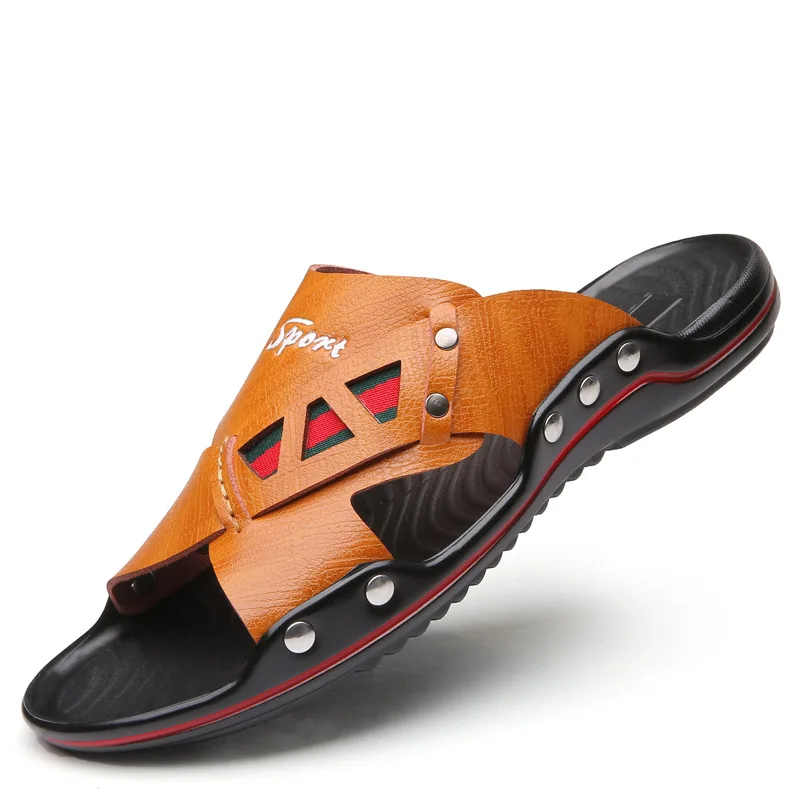

Cross-Border Summer Men's Slide Sandals Lazy Slippers Outdoor Beach Shoes Seaside Vacation Personality Sandals Trendy