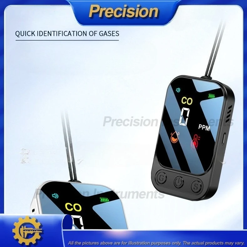 

Портативный детектор угарного газа 3 в 1, для кемпинга, улицы, сигнализация об утечке газа CO, многофункциональный монитор безопасности с ЖК-дисплеем