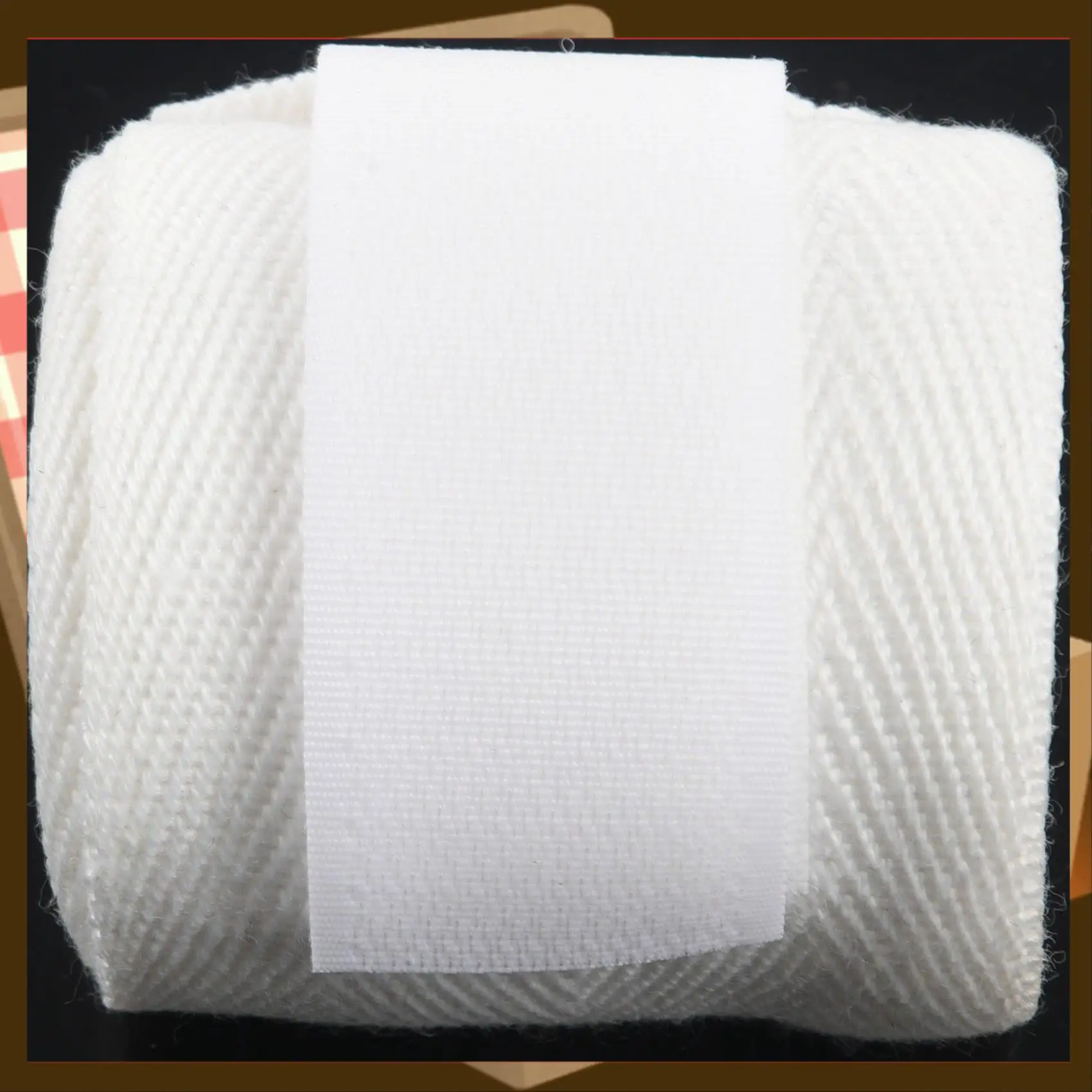 

2 Pc 2.5M Eslatic Cotton Sports Strap Boxing Bandage For Sanda Muay Thai Mma Taekwondo Hand Gloves Wraps Red & White-AA85