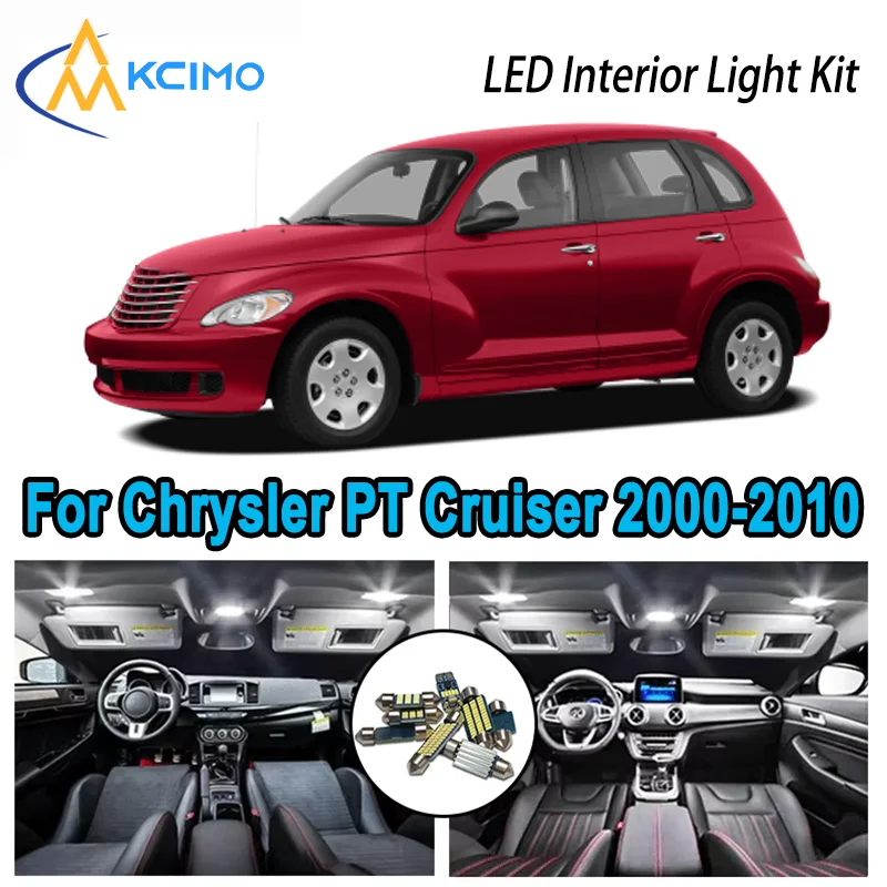 

High-Quality LED Interior Kit for Chrysler PT Cruiser 2000-2010 2004 2005 Premium Error-Free Dome Map Trunk Automotive Lamps