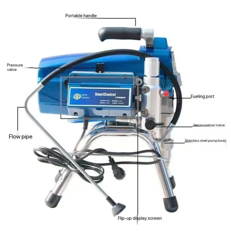 TEBAK Electric High-pressure Airless Spray Gun, Latex Paint, Paint Coating, Small Portable Spray Gun