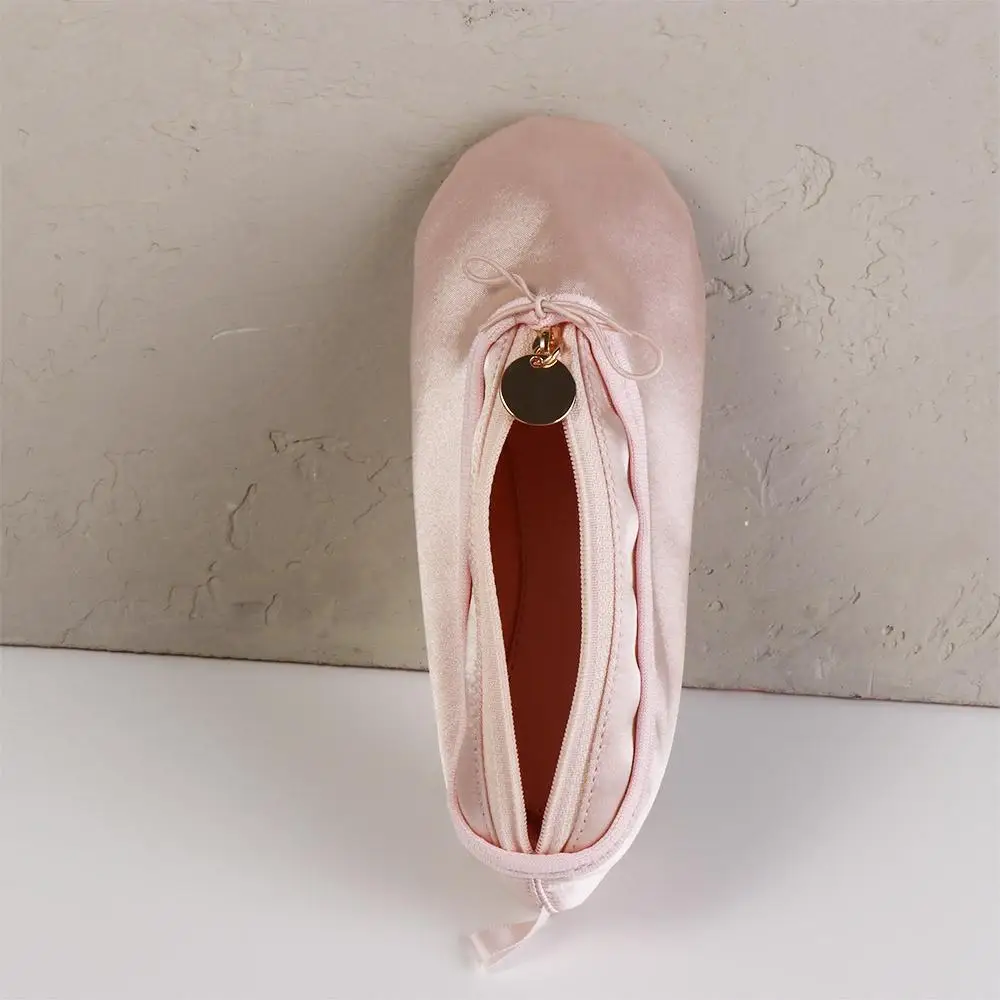 Grande capacidade ballet sapatos lápis caso saco de maquiagem titular lápis bailarina saco de lápis organizador de mesa escola caixa de lápis