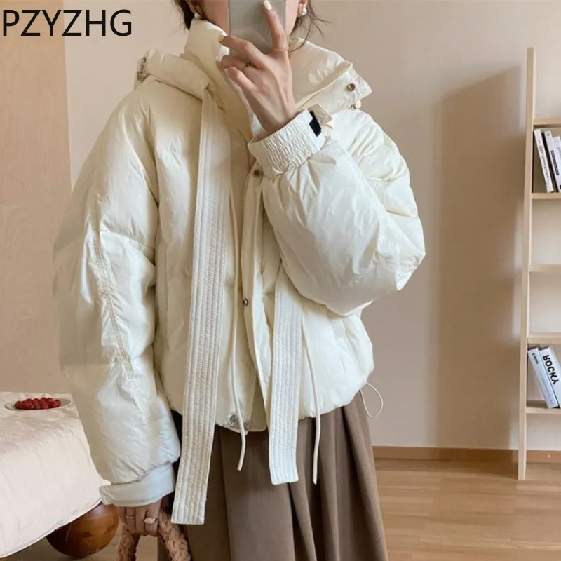 2023 New Women Down Jacket Winter Coat Female Shortage of Money Parkas Hooded Thicken Outwear  White Duck Down Overcoat