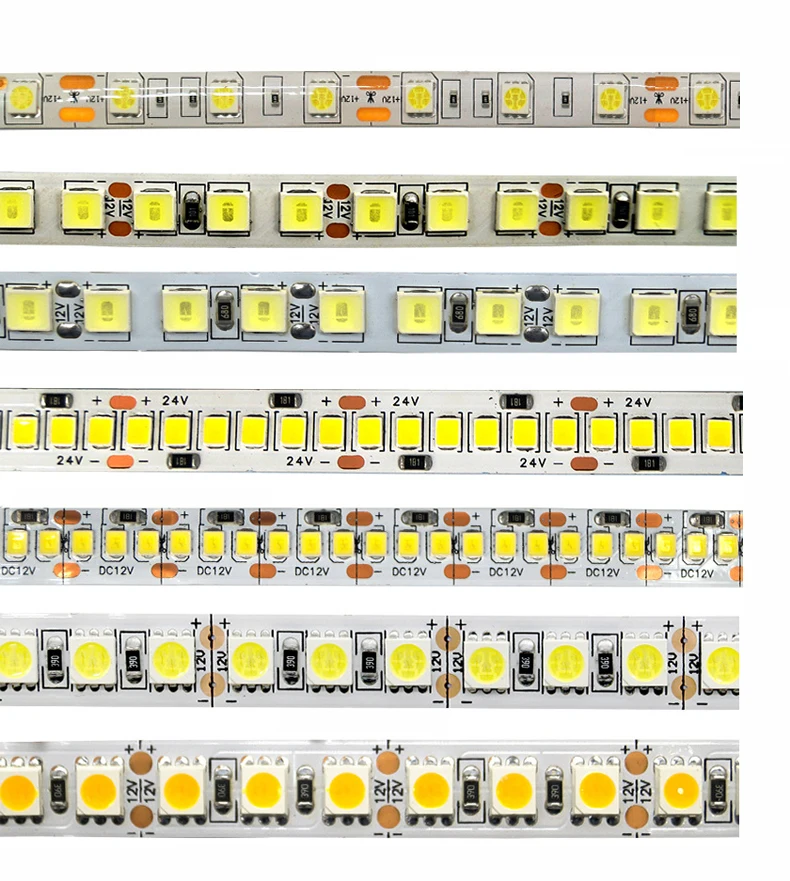 2835 5050 5054 60/120/240/480LED/m striscia LED 5M 300/600/1200/2400LED/m DC12V 24V strisce luminose a LED RGB bianche nastro flessibile