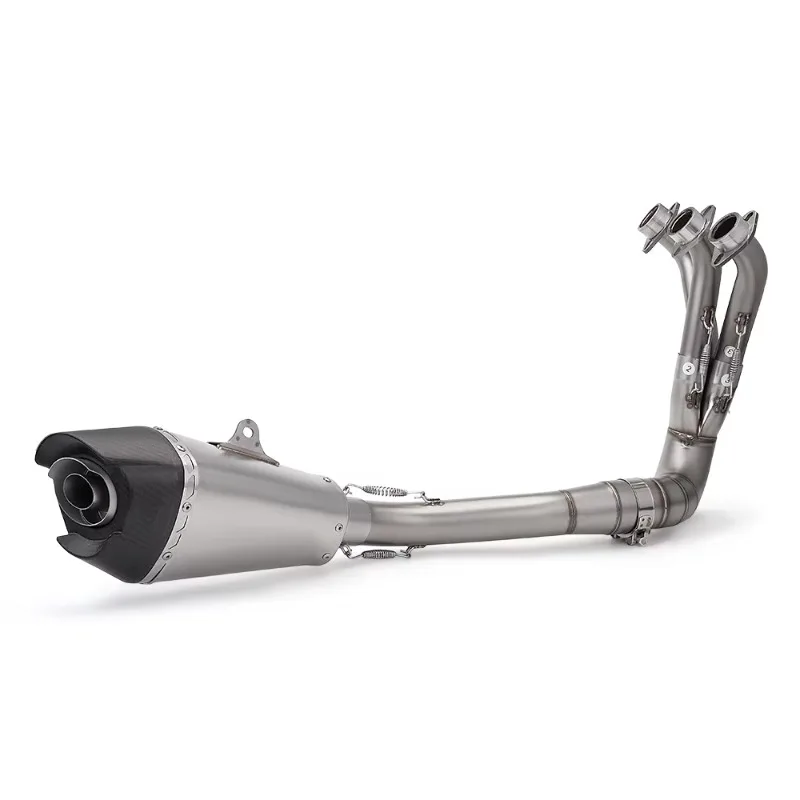 

2025 New Style AT2 Complete Motorcycle Exhaust System 2021-2025 New Condition Front Link Pipe For MT09 XSR900 Stainless Muffler