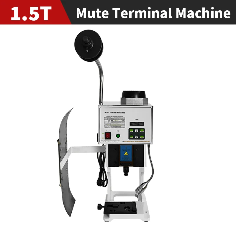JH 1.5T Automatic Wire Terminal Crimping Machine 550W 15KN 30mm Stroke Vertical & Horizontal Mold Cable Crimper 220V/110V