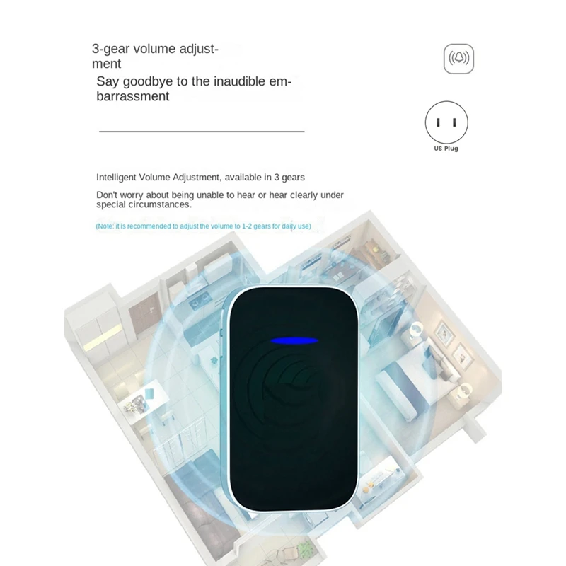 A16R-Waterproof Wireless Sensor Doorbell Courtyard 200 Meter Distance Alarm Store Ding Welcome Device