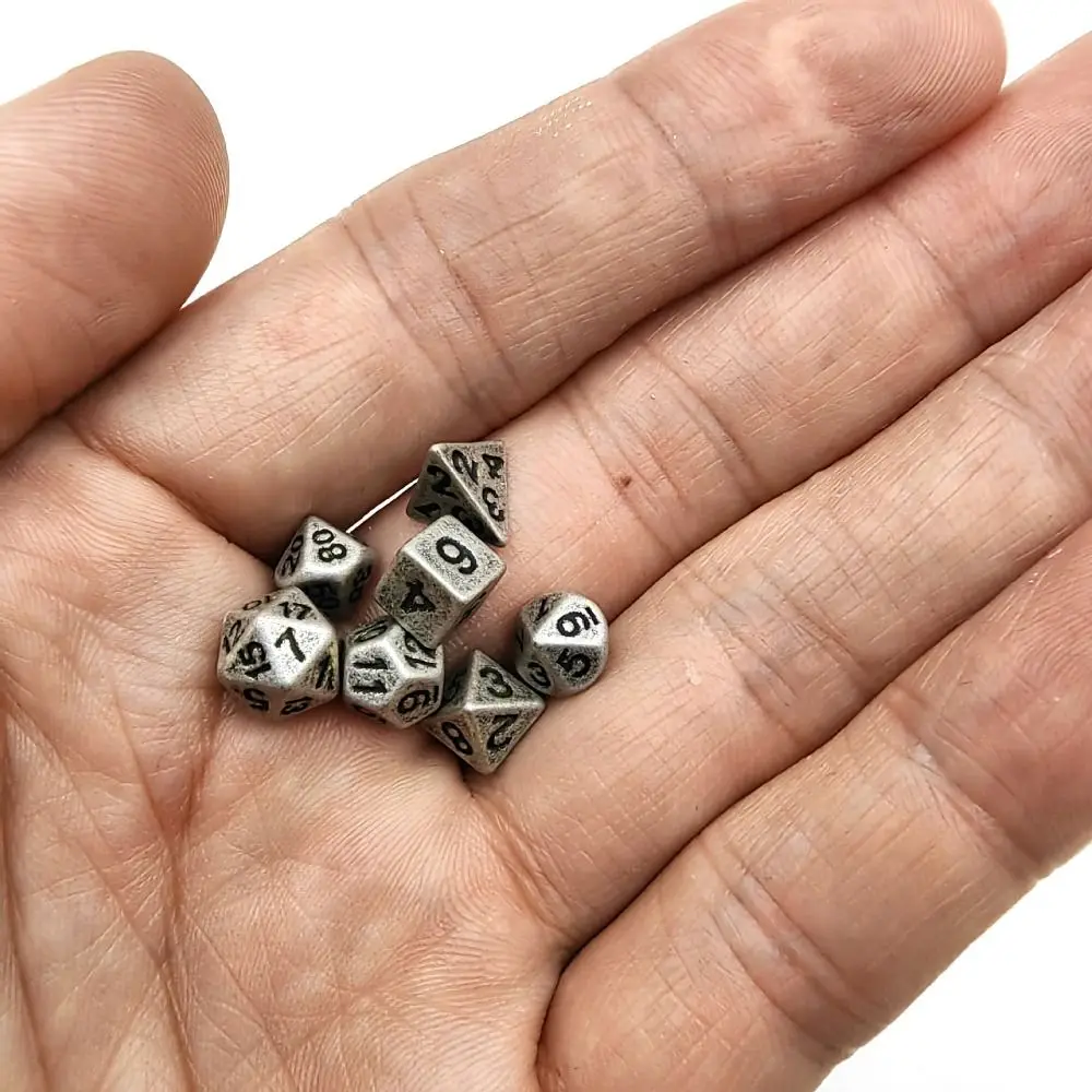 

New Kirsite RPG Dice Gold Silver Bronze Polyhedron Dice Set Table Games Dice Party