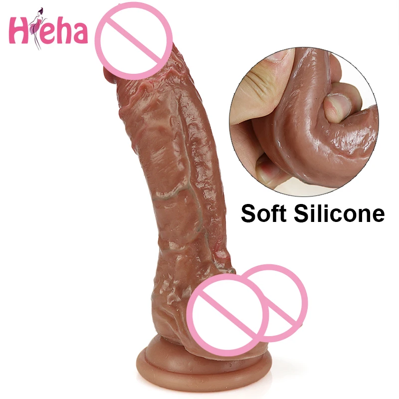 12.6 Inch XXL Realistic Dildo with Powerful Suction CupRealistic Penis Sex Toy Flexible G-spot Dildo with Curved Shaft and Ball