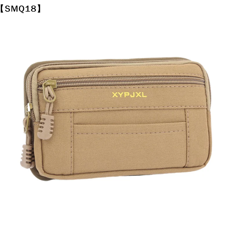 Men Canvas Mobile Phone Purse Mini Coin Small Square Belt Bags Multi-Compartment Fanny Wallet Pouch Man Pocket Design Waist【SMQ】 view 5