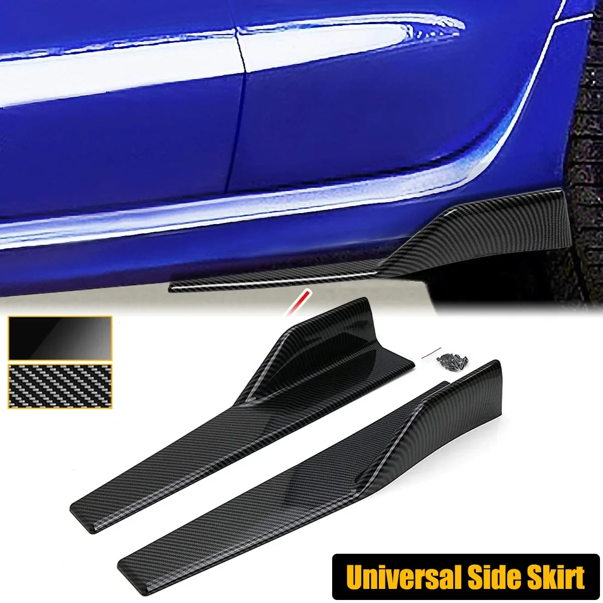 45cm Universal Rear Side Skirt Winglet Extension Body Kit Diffuser For BMW G22 G23 G26 4 Series 425i 430i 2020+ Car Accessories