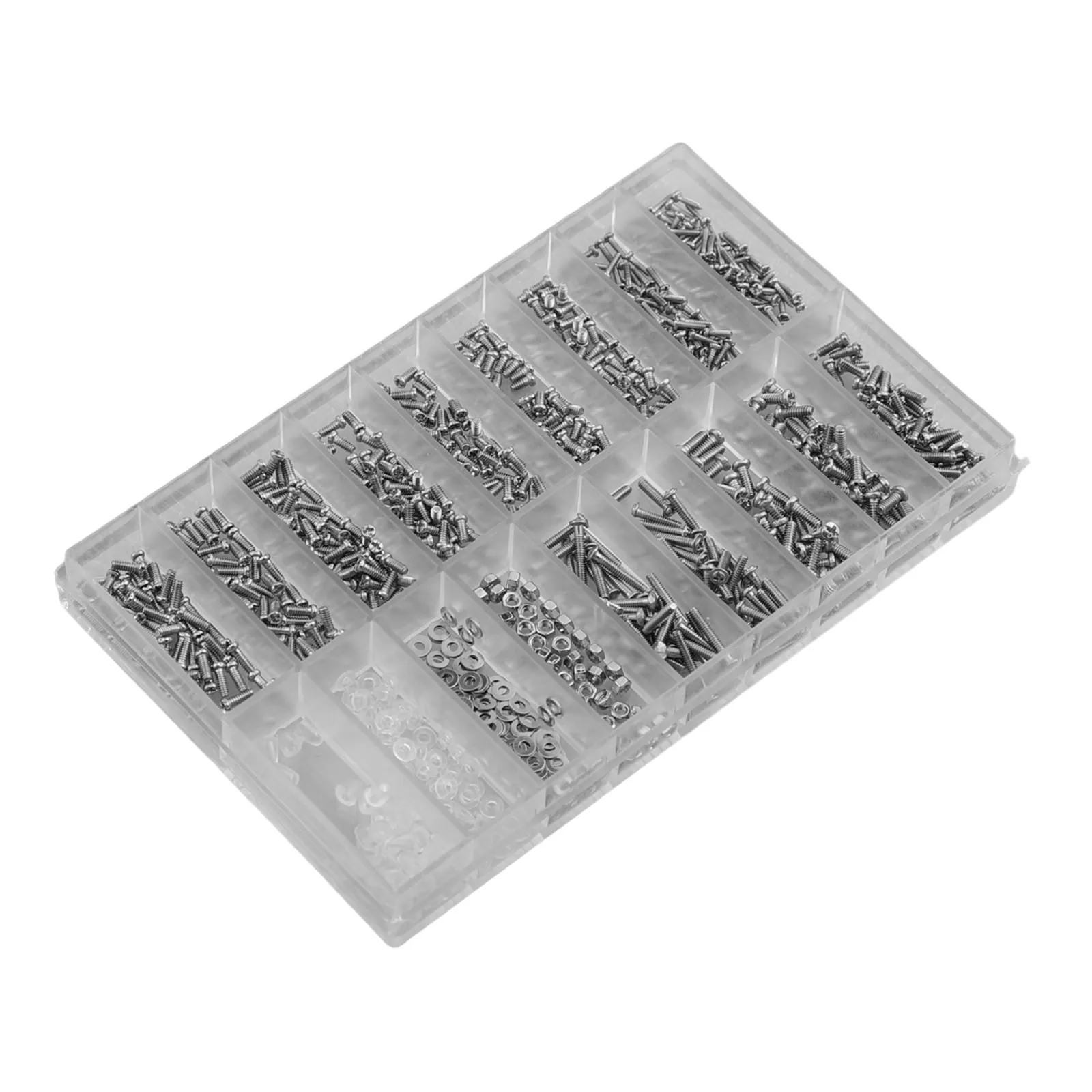 

Miniature Screw Set Eyeglasses Repair Kit Home Repair DIY Projects Box Size 11x7x1cm 1000pcs Screws Includes Size Chart