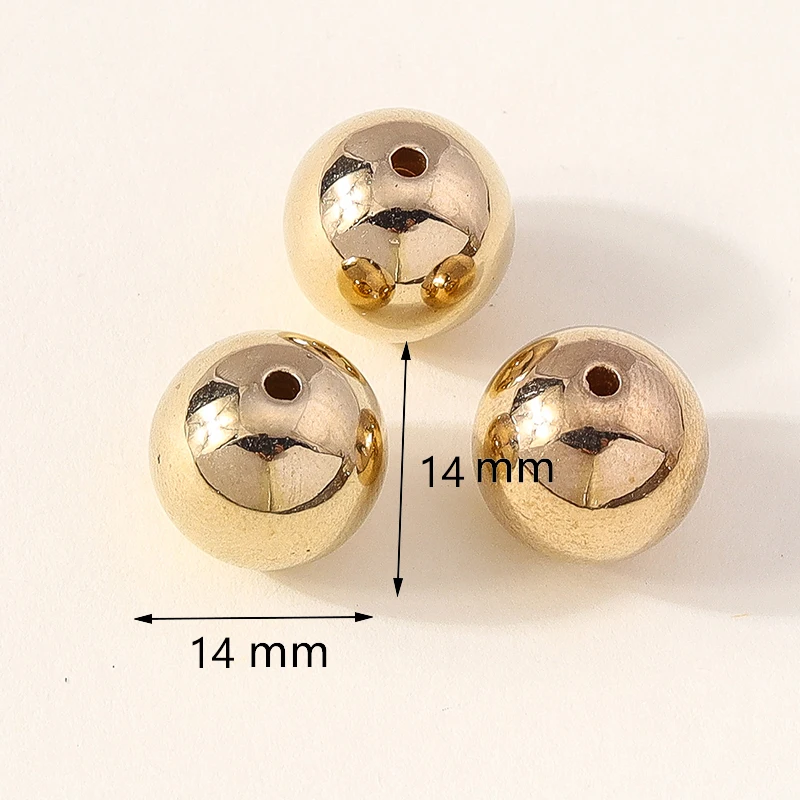 Leslie 10/30/50 Stück 8/12/16 mm runde CCB-Charm-Perlen, lose Spacer-Perlen für DIY-Armbänder, Halsketten und Schmuckzubehör – Detail 10