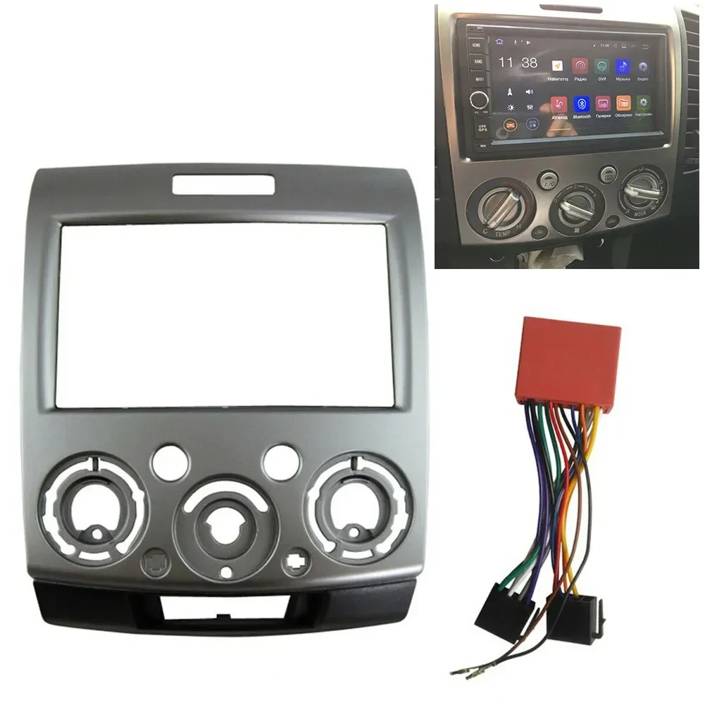 Findme 2DIN Kit de ajuste de tablero de DVD estéreo para coche-cubierta de marco de Panel de tablero para Ford Ranger PJ PK Mazda BT-50 Everest