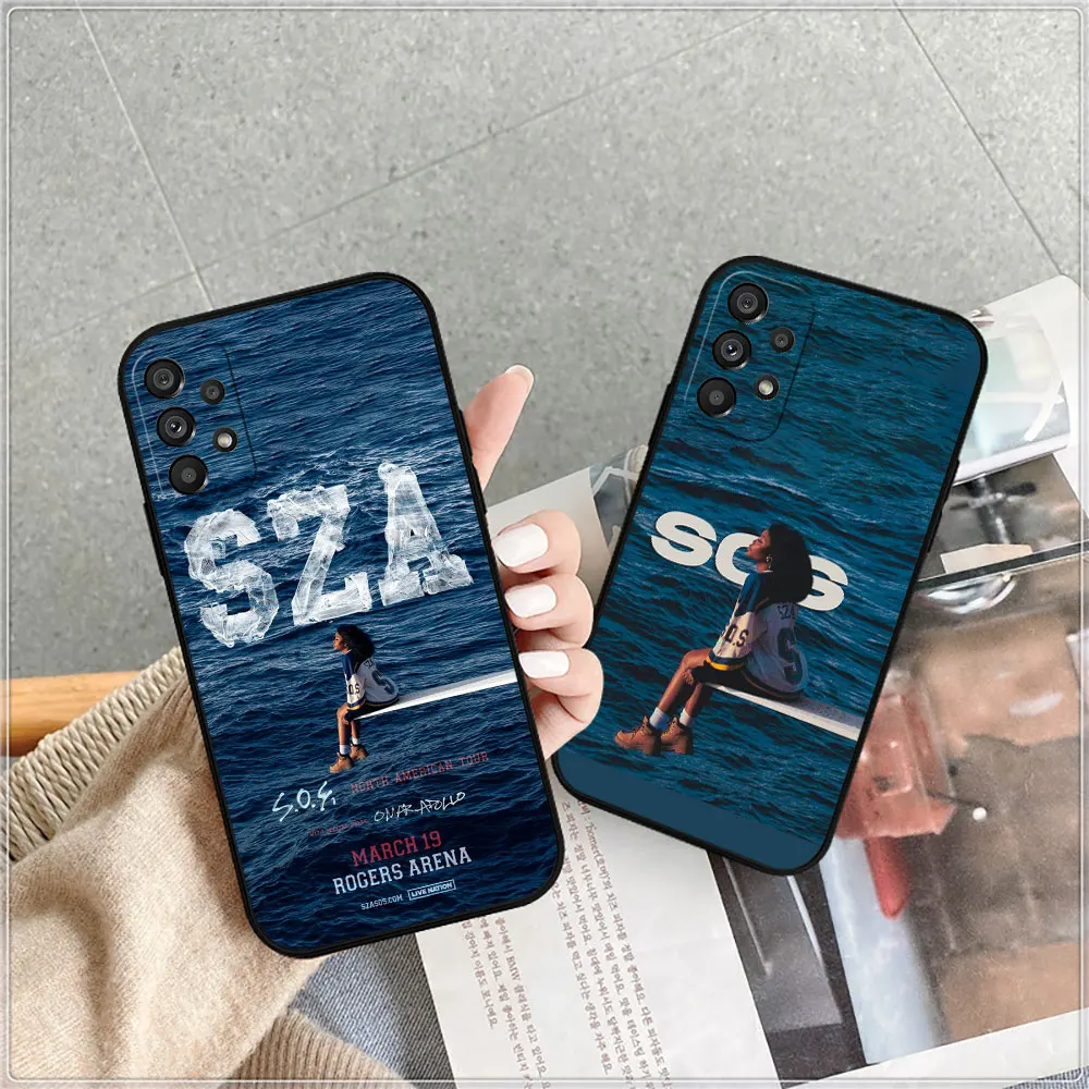 Singer SZA SOS Rapper Phone Case For Samsung Galaxy A52 A54 A53 A55 A51 A50 A72 A71 A73 A90 A80 A42 A35 A34 A33 A32 A31 5G Cover