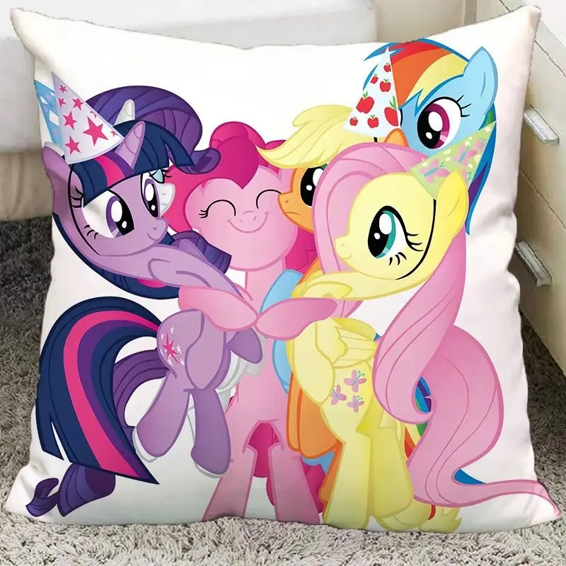 Anime My Little Pony Series Fluttershy Pinkie Pie Twilight Sparkle Applejack Cartoon Cute Throw Pillow divano cuscino decorazione