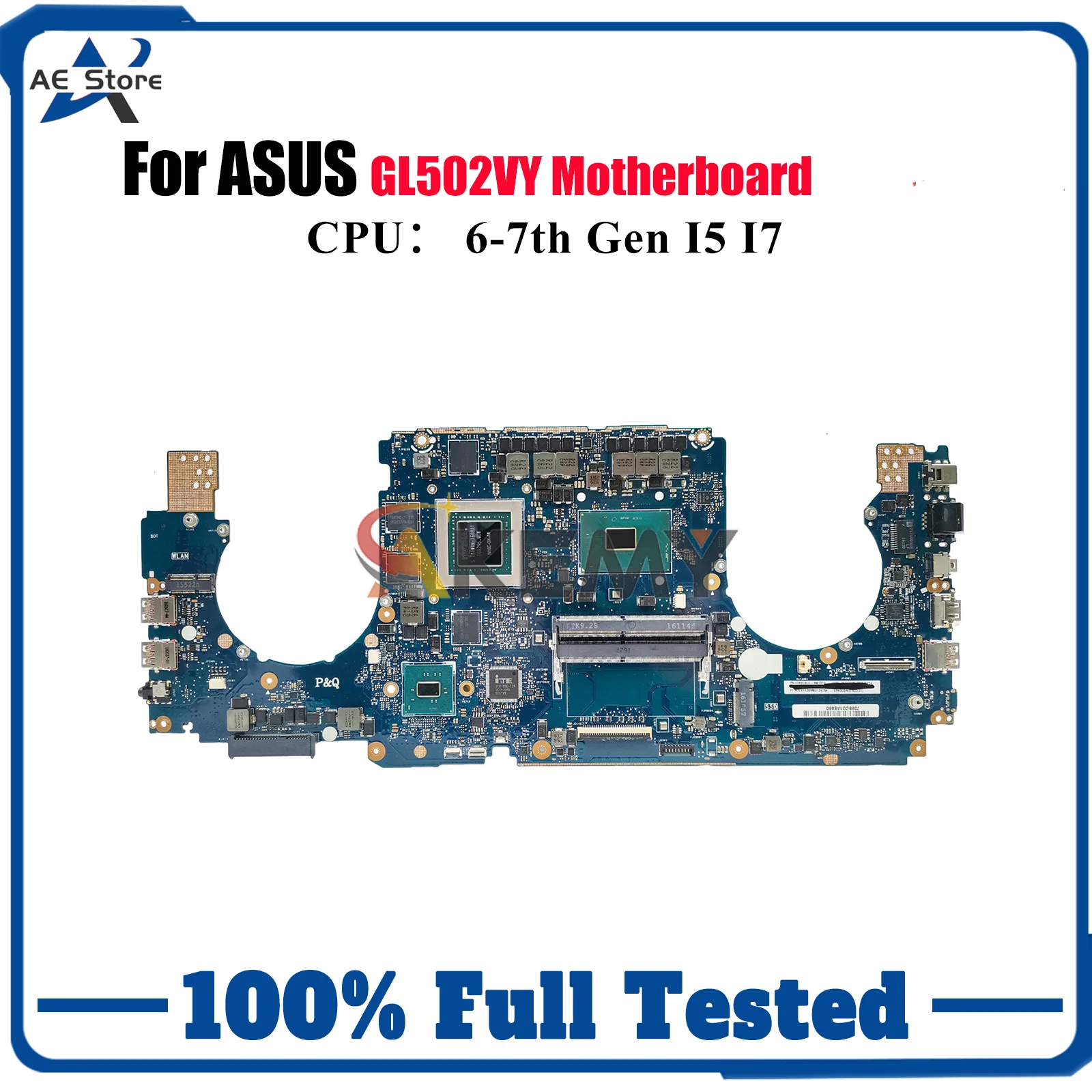 

GL502VY Laptop Motherboard For ASUS ROG Strix GL502VM GL502VMK GL502V Notebook Mainboard With I5 I7 CPU 100% tests OK fast ship
