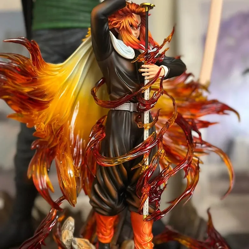 30 centimetri Demone Slayer Figure Rengoku Kyoujurou Figura Gk Anime Statua Figurine Modello Collezione di Bambole Decorazione Della Stanza Regalo di Natale