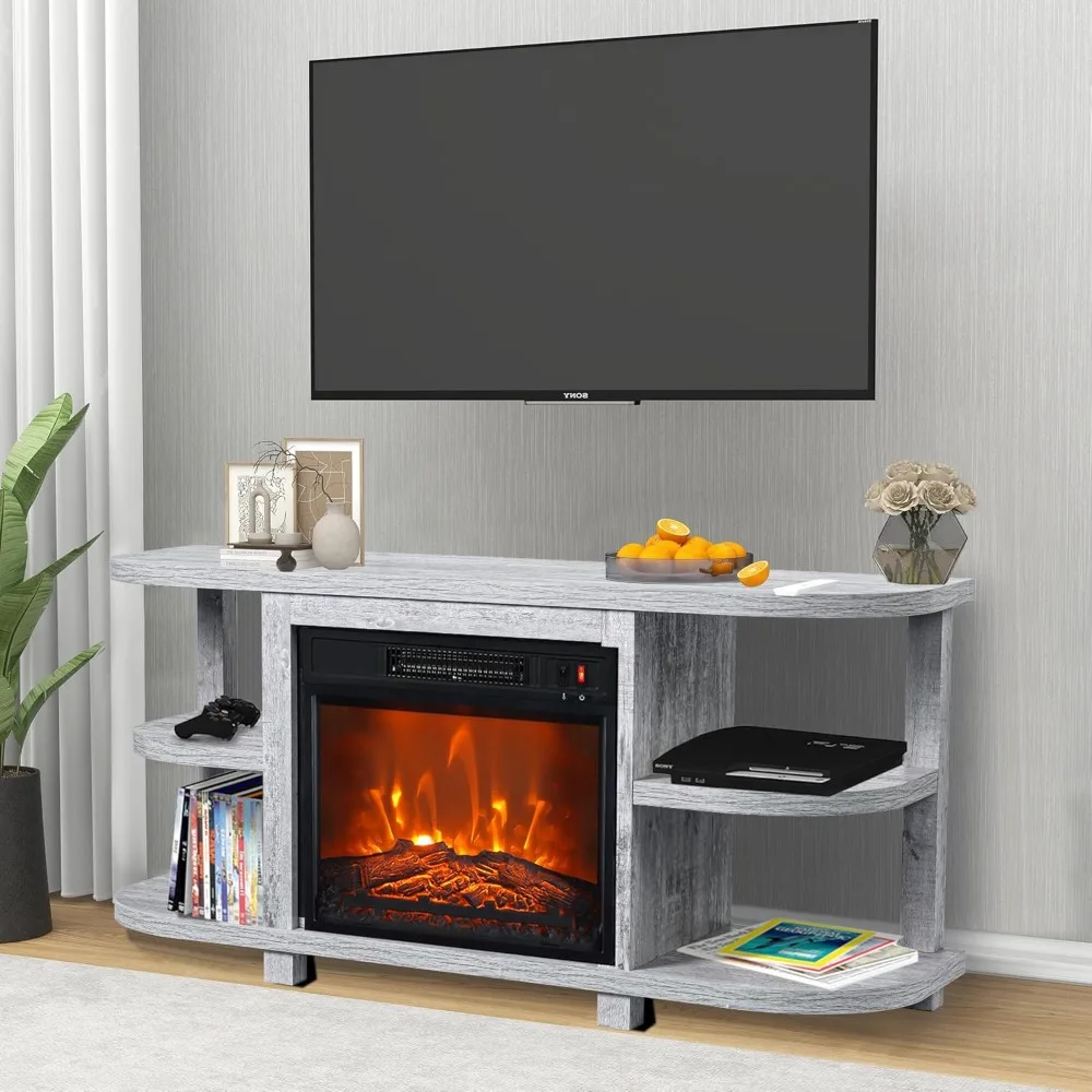 Fireplace TV Stand，for TVs Up To 55