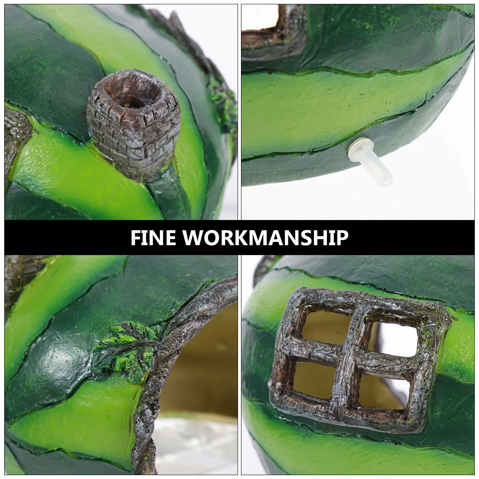 

Fish Tank Resin Decoration Watermelon Aquarium Ornament Fish Hideout Underwater Shrimp Resting House Aquarium Decor