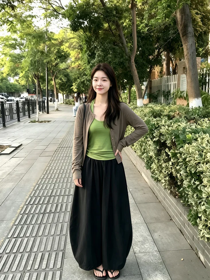 

Women's Summer Casual Loose Long Sleeve Open Cardigan Inner Vest High Waist Wide Leg Pants Three Piece Set Fashion Ensemble