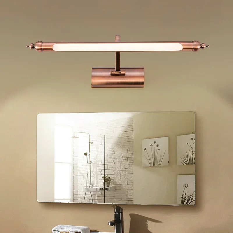 LED mirror lamp brown bronze Waterproof Hotel display cabinet mural modern Wall Mounted bathroom study Line Lamp Make Up light