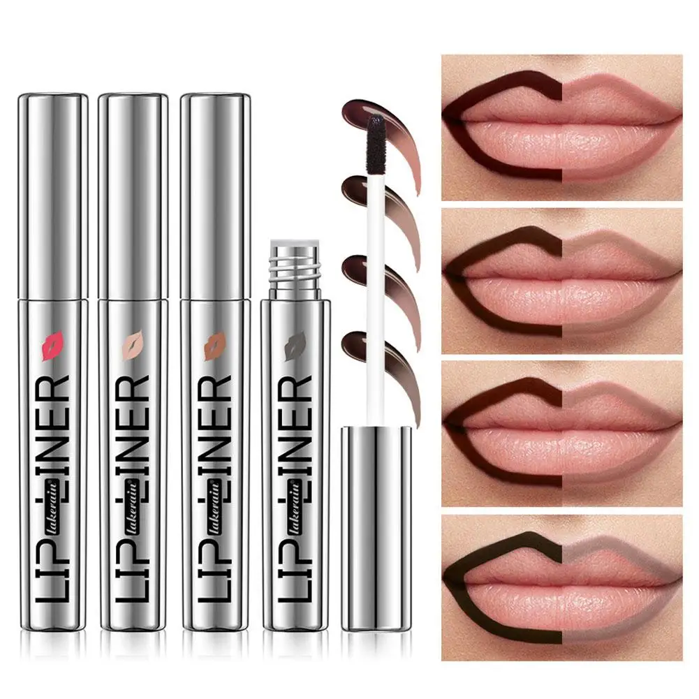 Waterproof Lip Liner Matte ฉีกขาดเหงื่อสี Smudge Long Lip Liner ยาวนาน 1PCS ดินสอ Easy Proof ลิปสติก W8C3
