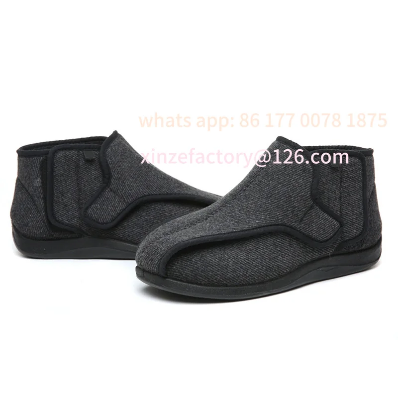 Customizable Widen New Wool Shoes Fat Swelling Deformation Hallux Valgus Foot Wide Elderly Diabetes Shoes magic Warm