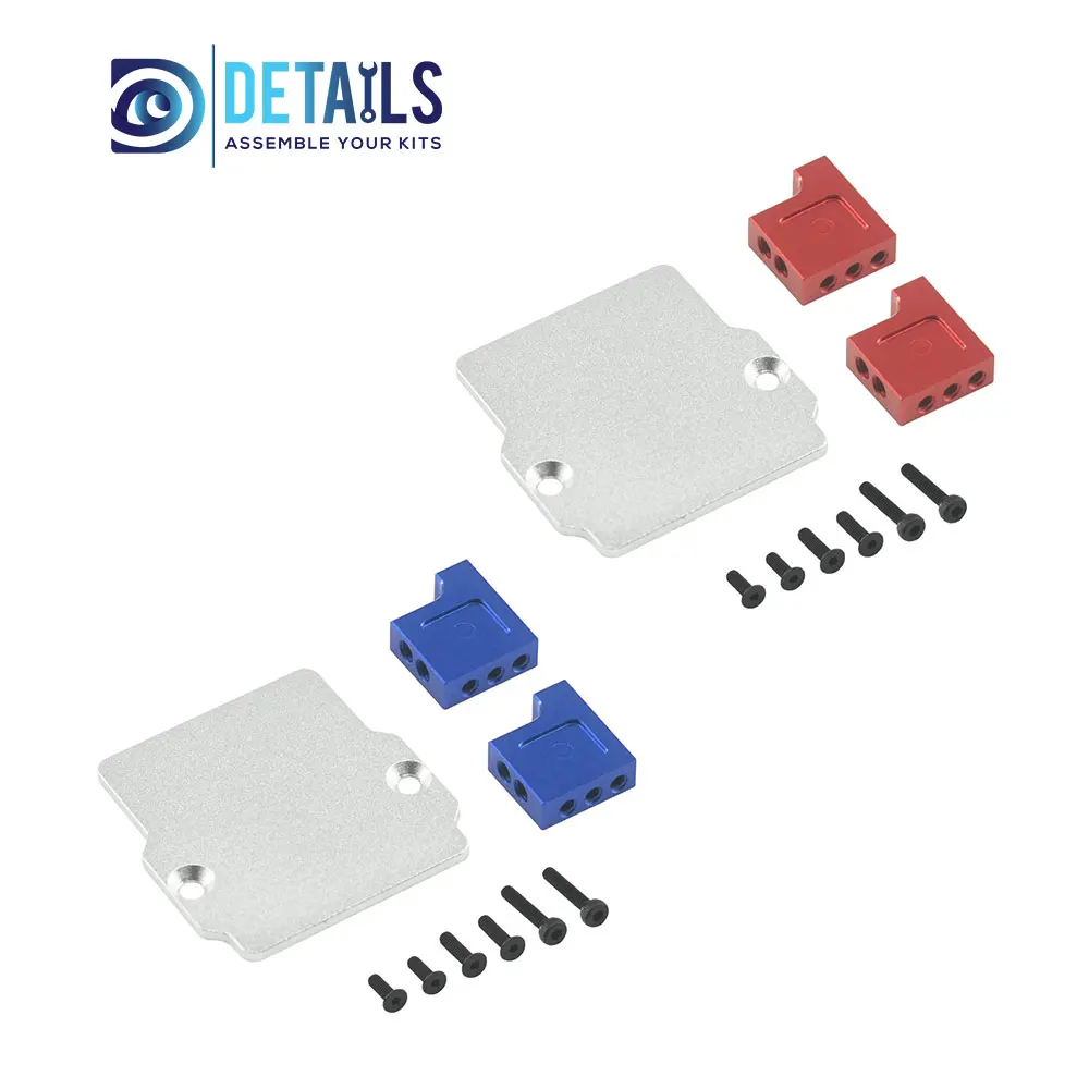 Hobby Details Aluminum Reciver ESC Servo Mount Seat  forARRMA 1/18 MOJAVE GRANITE GROM Upgrade Parts A：Blue B：Red