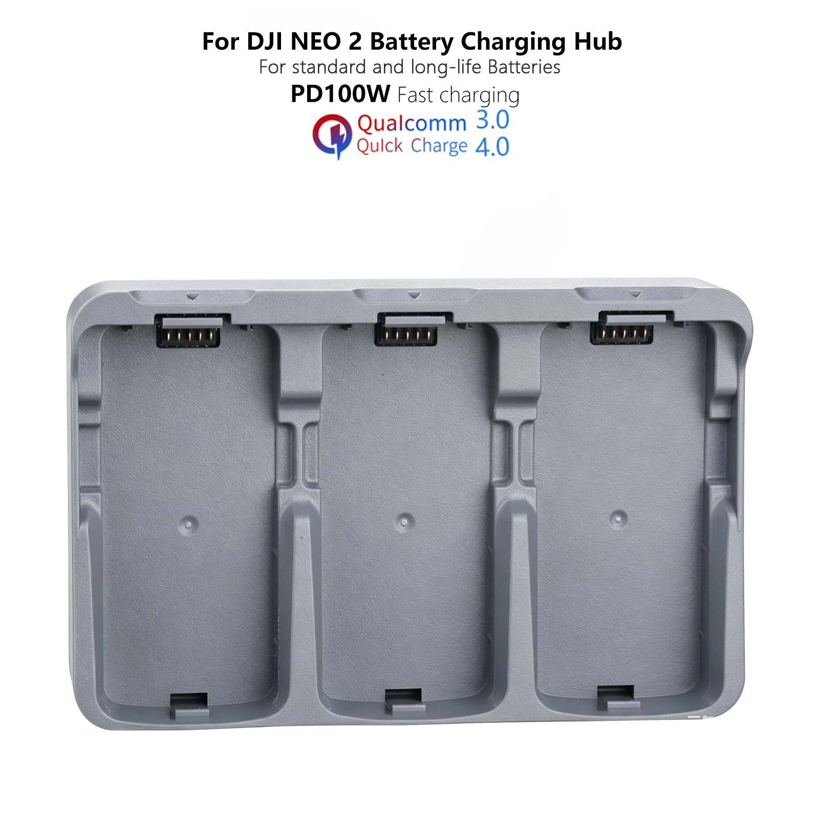 Probty 3-Bay Batterieladegerät für DJI Neo 2 Smart Charging Hub Schnellladung für DJI NEO 2 Drohnenzubehör ﻿ – Detail 3
