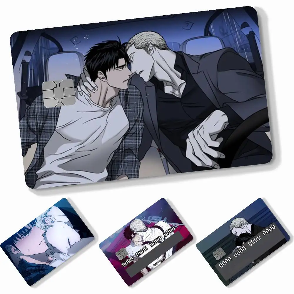 Korean BL Manhwa Shutline  4pcs Credit Card Skin Stickers Suitable for Bank  Transit Pass Decorative Cover