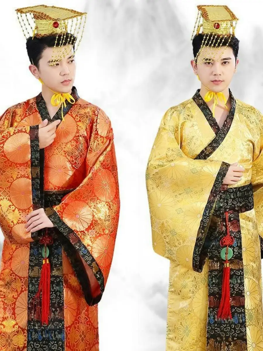 新漢王朝皇帝王子衣装パフォーマンス服スタジオテーマ伝統的な中国服メンズファッションポリエステル