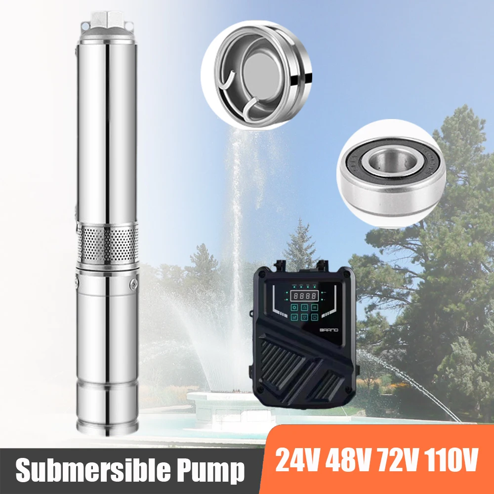 

200W/400W/750W/1100W Deep Well Submersible Pump Stainless Steel Water Pump Large Flow Rate High Head Lift 180m Extracting Water