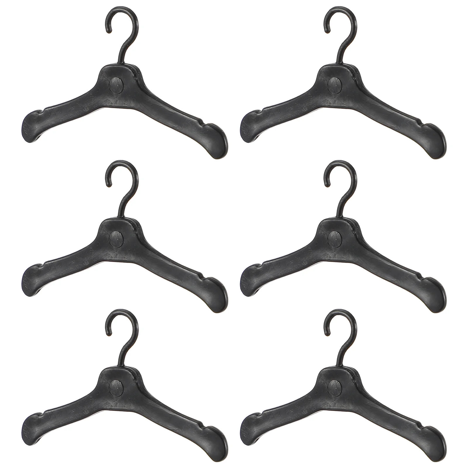 50 Pcs Hanger Clothes Display Outfit Hangers Miniature Manual House Accessories Plastic Dolls Rack